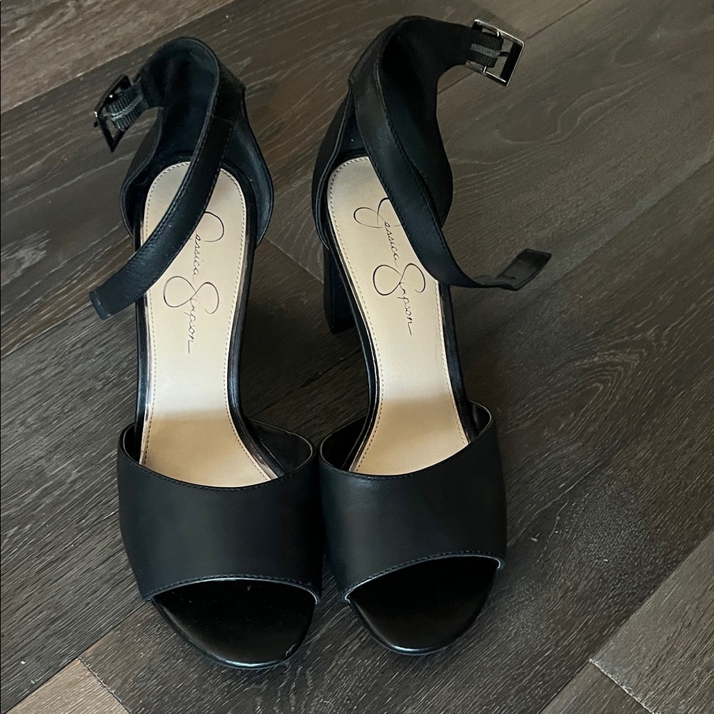 Jessica Simpson Black Strappy Heels
